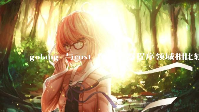 golang 与rust 在服务器程序领域相比较，各有什么优劣势？
