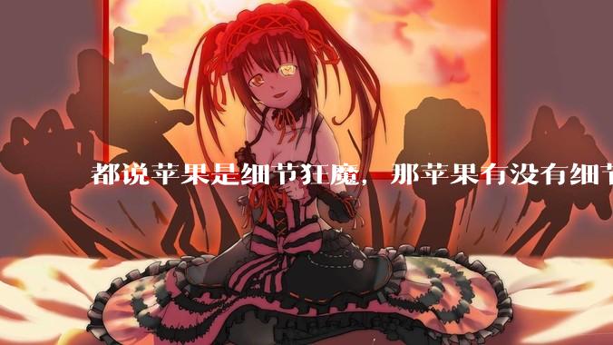 都说苹果是细节狂魔，那苹果有没有细节其实做的很差的点？