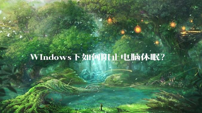 Windows下如何阻止电脑休眠？